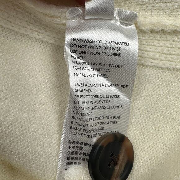 Anthropologie Sweater Womens Extra Small Cream Tunic Neutral Preppy Career Comfy - Picture 8 of 13